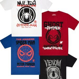 Spider Verse 4 pk Youth T-Shirts